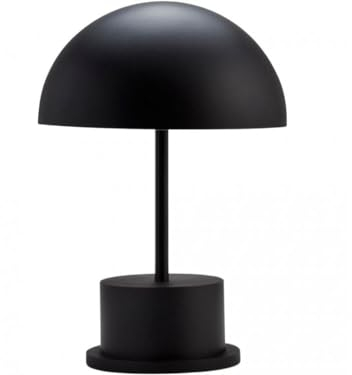 Printworks Akku-Tischlampe Riviera in schwarz, H: 28 cm, 3 Stufen Touch-Dimmer, warmes LED Licht, USB-C-Anschluss
