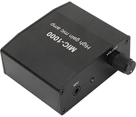 Amplificador de Auriculares Portátil Alta Sensibilidad 1000X ALC Control de Nivel Automático Amplificador de Auriculares para Presentaciones de Entrenadores