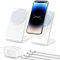 Meifigno Mag Safe Ladegerät 2 Pack für iPhone 16/15/14/13/12 Serie, Schnellladen mit 20W PD USB-C Adapterx2, Magnetisches Kabelloses Ladestation für iPhone 16 15 14 13 Pro Max Plus Mini, Weiß-2 Pack