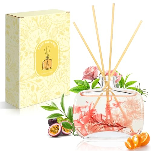 SCENTORINI Diffusore Ambienti di Fragranze, Profumatore per Ambienti con Bastoncini, Fragranza Floreale 100ML con 6 Bastoncini, Fragranza per Camere, Bagni, Uffici, Armadi, Regalo Donna