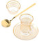 NAMOARLY Set Di 4 Tazze Da Caffè Espresso Con Coperchio Piattino Da Tè Stile Americano Per Acqua Tè Caffè (200 Ml)