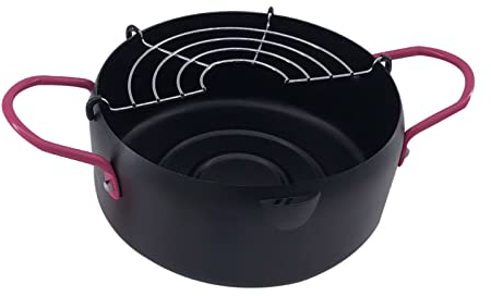 Petite friteuse japonaise Tempuras avec égouttoir à huile Matériau en fer pour la cuisine