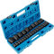 VEVOR Jeu de Douilles à Choc 1/2 26PCs, 6 Pans en Acier Allié CR-V, Douilles à Impact Peu Profondes 10-36 mm, avec Mallette de Transport, pour Réparation Auto