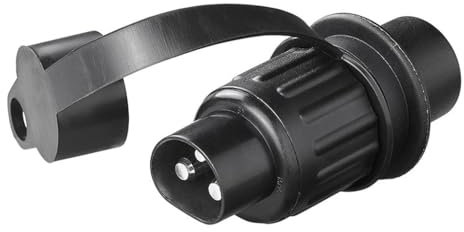Multibros Prise de remorque à 3 broches 12 V/24 V – Prise en plastique robuste pour remorque, camion, voiture, tracteur, bateau – Connecteur d'alimentation – Fiche AHK – PVC – Résistant aux