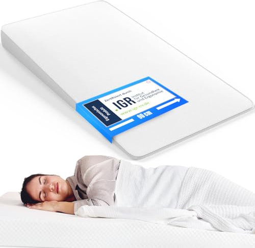 DYNMC you Keilkissen Bett für Bequemes Schlafen, 90cm - Premium Qualität, Oeko-TEX, Modernes Design - Fester Matratzenkeil mit Weichem Bezug - Schickes, weißes Lesekissen und Reflux Kissen