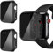 AOKUTDA Paquete de 3 fundas para Apple Watch Series 3/2/1 de 1.496 pulgadas con protector de pantalla de vidrio templado de privacidad, alta definición, resistente a los arañazos, cubierta de