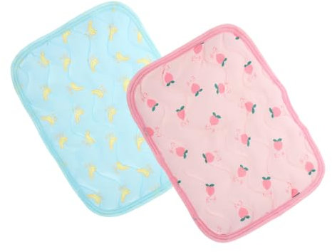 WOONEKY 2stücke Kaninchenmatte Großes Katzenbett Hamster Sommer Kühlmatte Haustierkissen Schlafzubehör Kühlkissen Sommerkissen Haustier Schlafmatte