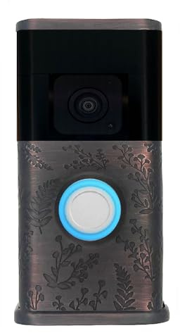 Wildflower Video Doorbell Cover (Compatible with Ring 3, 3 Plus, 4, Battery Plus, and Battery Pro) (Oiled Bronze)