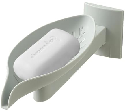 Eventerde Seifenhalter, Seifenbehälter,Wandmontiertes Geschirrtablett für Seife | Kein Stanzen, Duschwand-Seifenschalenhalter, Seifenstangenhalter für Badezimmer und Küche