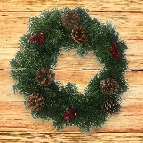 Dmora - Weihnachtsdekoration Diableret, Weihnachtsdekor, Weihnachtsornament, Festliche Dekoration, Made in Italy, 35x35 h3 cm, Grün und Rot