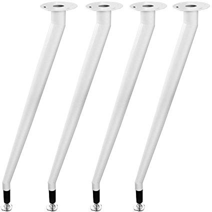Lot de 4 pieds de table basse en fer forgé en métal de rechange pour tables basses en verre
