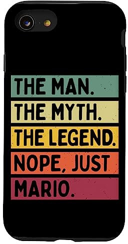 iPhone SE (2020) / 7 / 8 The Man The Myth The Legend NOPE Just Mario Funny Quote Case