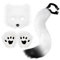 Flauschiges Fellschwanzmaske, Handschuhe, Pfoten-Handschuhe und Wolfs-Therian-Maske, Set für Halloween-Zubehör, Maskenkostüm-Sets G1N7 Cosplay, weiß, Einheitsgröße