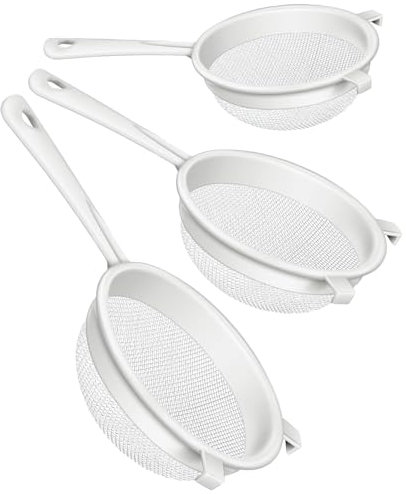 Sieb Plastik -Set 3tlg, Kunststoff-Filterset mit Sieben in 3 Größen - perfekt für Tee, Kaffee, Früchte, Kefir