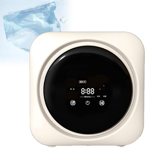 XRSMOU 3,5 L Mini Machine À Laver Automatique, Lavage Et Séchage De Rouleaux Intelligents, Machine À Laver Murale/Bureau, pour Ménage