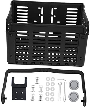 Happyyami Bike Basket Front Sturdy Plastic Basket Foldable Design for Easy Storage