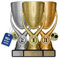 pokal-fabrik.de - Pokale 3er Set mit Gravur Wunschtext in Gold, Silber & Bronze - personalisiertes Geschenk & Sportemblem nach Wahl - 15 cm inkl. Marmorsockel - Geschenk-Trophäe | Pokal Kinder