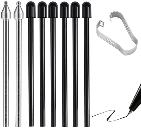 Gosknor 8pcs Pointes de Stylet S Pen Rechange pour Samsung, Embouts de Stylet en Métal et Plastique avec Clip Compatible avec Samsung Galaxy Tab S10+/S10 Ultra/S9/S8/S7/S6 Lite/S22/S23/S24 Ultra