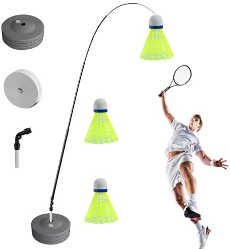 Badminton Single -Player -Rebound -Trainer - Badminton -Trainingstool | Single Badminton Training Device Anzugs Power Trainer für Badminton -Lernende und Kinder