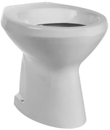 Barbottina Vaso wc a terra con scarico a pavimento in ceramica bianca serie elite