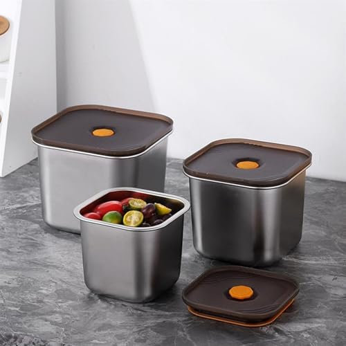 TDJDYQU 3-teiliges Gewürzdosenset, Kräutertöpfe, Gewürzbehälter mit Kunststoffdeckel, Restaurant-Marmeladenaufbewahrungsbox