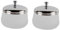 FRCOLOR 2pcs Crystal Nail Polish Cleaning Cups Round Manicure Glass Cup Lid for Gel Nails Remover