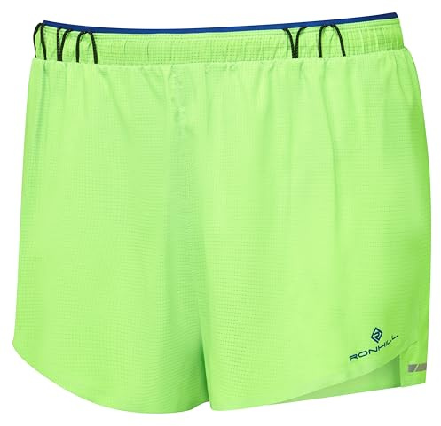 Ronhill Running, Men's Tech Race Short, FluoGreen/DarkCobalt, S