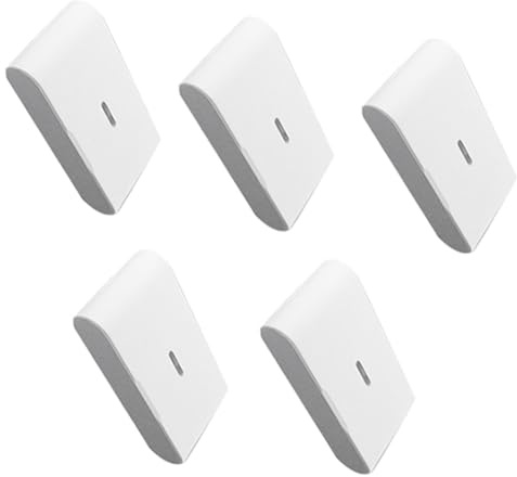 Fangxuee Détecteur de Bris de Vitre Sans à Vibration 433MHz, Sensibilité Réglable, Compatible avec les Systèmes D'Alarme, 5 Pièces