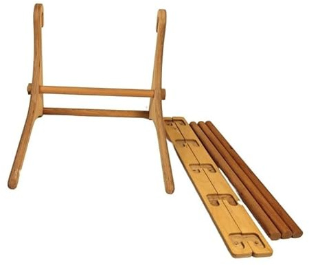 Bear On Bar - juego completo de herramientas de entrenamiento de madera resistentes: barra estable para fondos y barra de dominadas de hasta 100 cm, con 5 niveles de ajuste de altura