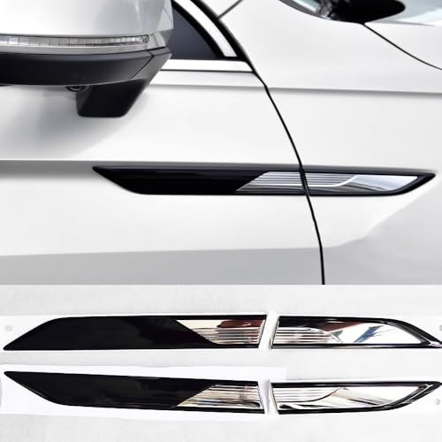 WENINETIES Auto Emblem für VW Tiguan L R-Line 2021-2022, Auto Seitenflügel Heckklappe Logo Abzeichen 3D Aufkleber Karosserie Kofferraum Dekoration für Auto Fenster Tür,Silver