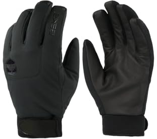 ESKA Joker Herren Finger Skihandschuhe Schwarz Gr. 8 Wasserdichter, robuster Handschuh mit Ledergriff und Softshell-Obermaterial. Perfekt für Skifahren, Skitouren und Outdoor-Abenteuer.