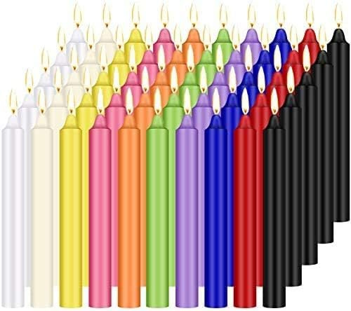LIVEN 100 Stück Spells Chime Candles Duftkerzen in verschiedenen Farben, Mini-Kerzen, 10,2 cm hoch x 1,27 cm, Klang-Ritual-Zauber
