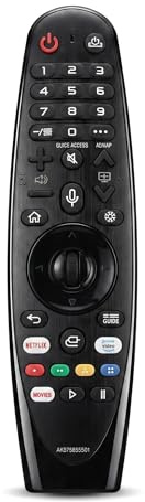 Replacement for LG Magic Remote MR19BA/MR20GA with Pointer and Voice Function Universal Remote Control Compatible with Many LG Smart TV Models - Netflix/Prime Video Hotkeys & Alexa/Google Assistant
