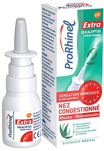Prorhinel Spray Nasal, Décongestionnant, Lavage Nez Bouché, Nez Qui Coule, Nez Congestionné, Pour Enfants et Adultes , Fabriqué en France, 20ml