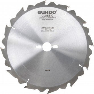 Guhdo HW Zuschneid flache – Zahn Kreissägeblatt mit Abweiser 350 x 3,8/2,5 x 30 Z16 F