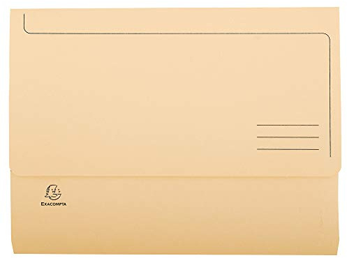 Exacompta 46774E 50er Pack Aktenmappen SUPER DIN A4. Aus stabilen Manila-Karton mit Beschriftungslinlien Pastellfarbe Lachs. Ideal für die Aufbewahrung Ihrer Dokumente Sammelmappe