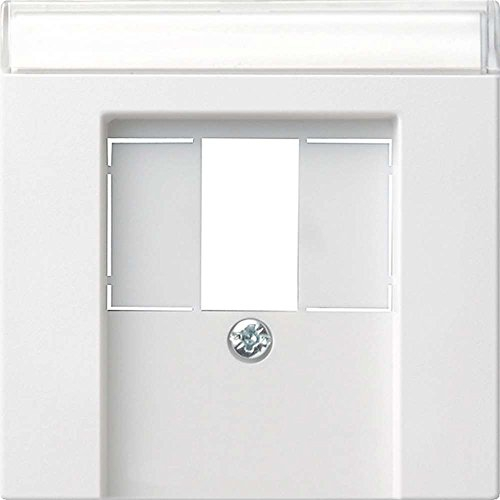Gira 087627 Abdeckung Beschriftungsfeld TAE mit Stereo und USB System 55, reinweiß matt
