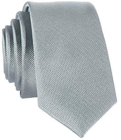 DonDon schmale graue Krawatte 5 cm