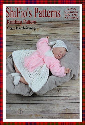 Strickanleitung – KP55 - Babykleid, Bolero, Schal und Schühchen