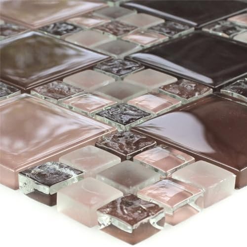 Glasmosaik Fliesen Bordeaux Wand Boden WC Bade- Wohnzimmer Bordüre Küchen Dusche