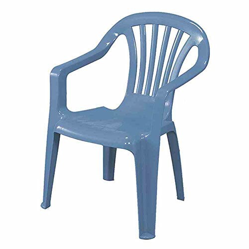 Stapelbarer Gartenstuhl für Kinder, Made in Italy, 37x37x52 cm, hellblaue Farbe