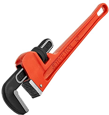 Jetech 14 Zoll (350 mm) Rohrschlüssel Stillson Rohrzange, Verstellbare Wasserpumpenzange mit Schwimmendem Hakengreifer und I-Trägergriff