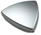 HDmirrorR Birsppy Dekomagnet - Gardinenmagnet - Magnetgriff - Magnetpin - Dreieck ca. 4 cm - starker Halt - Chrom matt