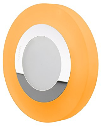 SpiceLED Einbaupanel | 3D-DiskPanel | 12W neutralweiß Effektlicht orange | 2 Trafos inkl. | LED Deckenleuchte