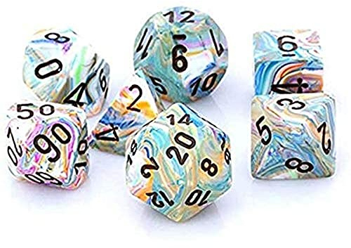 Chessex Festive 7-Die Set - Virbrant w/Brown