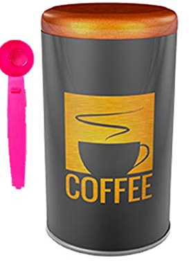 Kaffee Kaffeedose Rund Für 500 g Lebensmittel CU mit Magnetlöffel