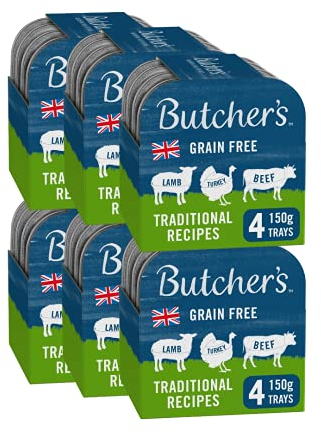 Butcher's Wet Dog Food Trays Grain Free Traditional Recipes 3.6kg (24 x 150g)