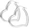 LeCalla 925 Sterling Silber Herz Creolen Schmuck leichte italienische Liebe Thema Herz Form Creolen Ohrring für Frauen - 30mm