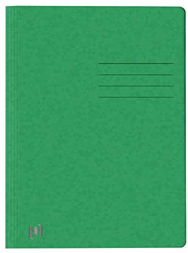 Oxford 400117265 Schnellhefter TOP FILE+ extrastark aus 390g Karton für ca. 200 DIN A4-Blätter sortiert mit 12 Farben (grün, 1)