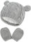 Yixda Neugeborene Baby Mütze und Handschuhe Set Kleinkind Winter Strickmütze Hüte (Grau 2, 6-18 Monate)